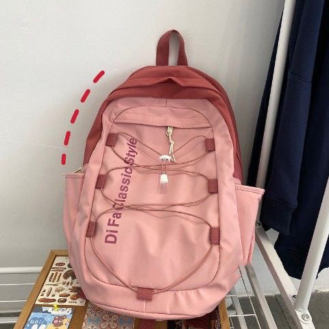 Schoolbag Girl Backpack Simple And Versatile Large Capacity High School Junior High School Student Backpack