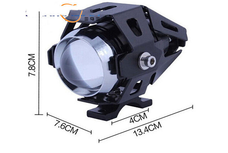 Waterproof LED Motorcycle Headlights Auxiliary Lamp Spotlight High Power U5 12V