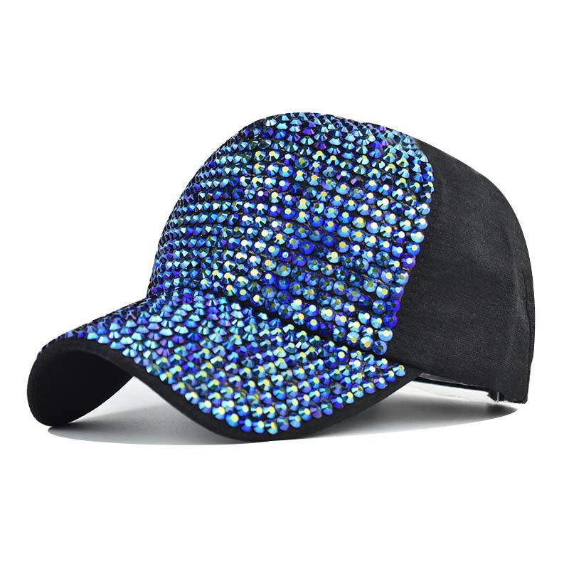 Flash Diamond Baseball Light Board Cap For Women