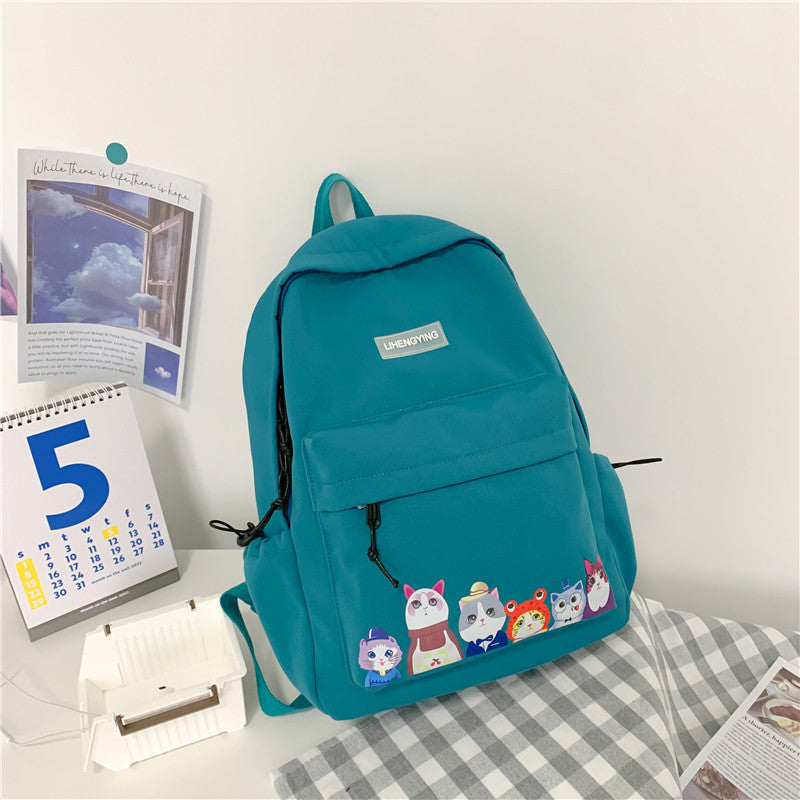 Japanese Fashion Student Backpack Trend Brand Girl Large Capacity Backpack Campus School Bag