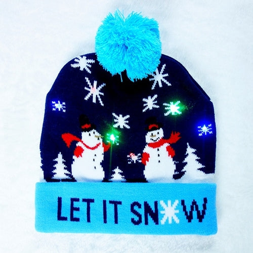 10 Designs LED Christmas Hats Beanie