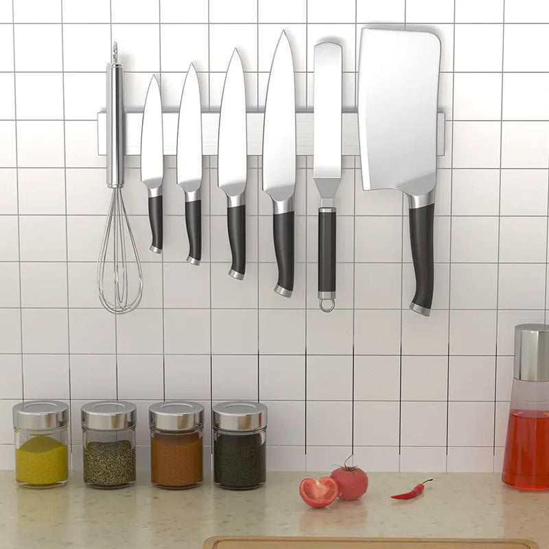 40/50cm Stainless Steel Magnetic Wall-Mounted Rack Kitchen Knives Holder_11