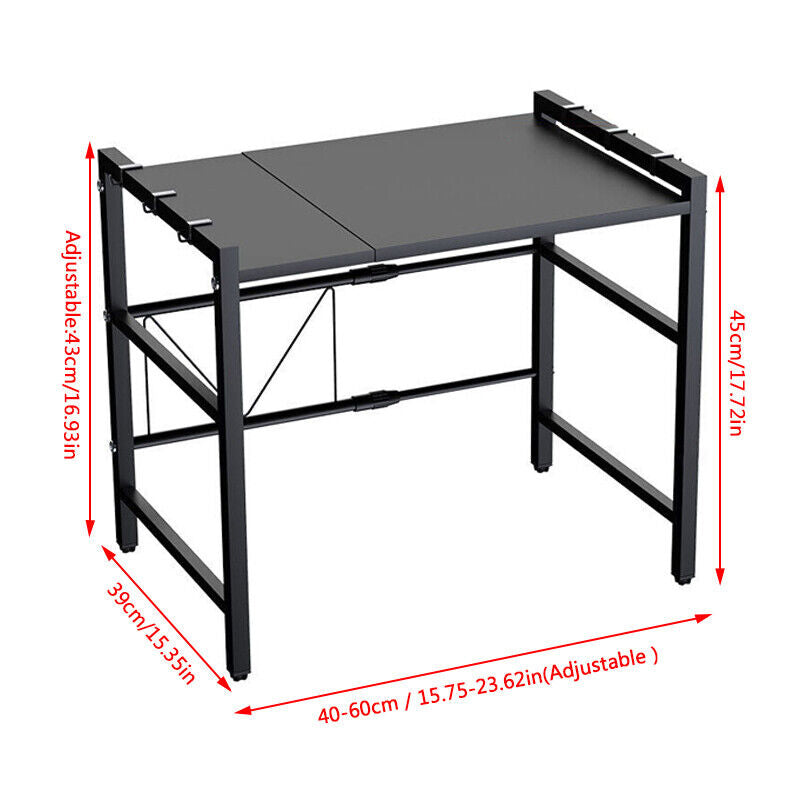 Adjustable Metal Oven Microwave Shelf Kitchen Organiser Storage Rack Holder Set_2