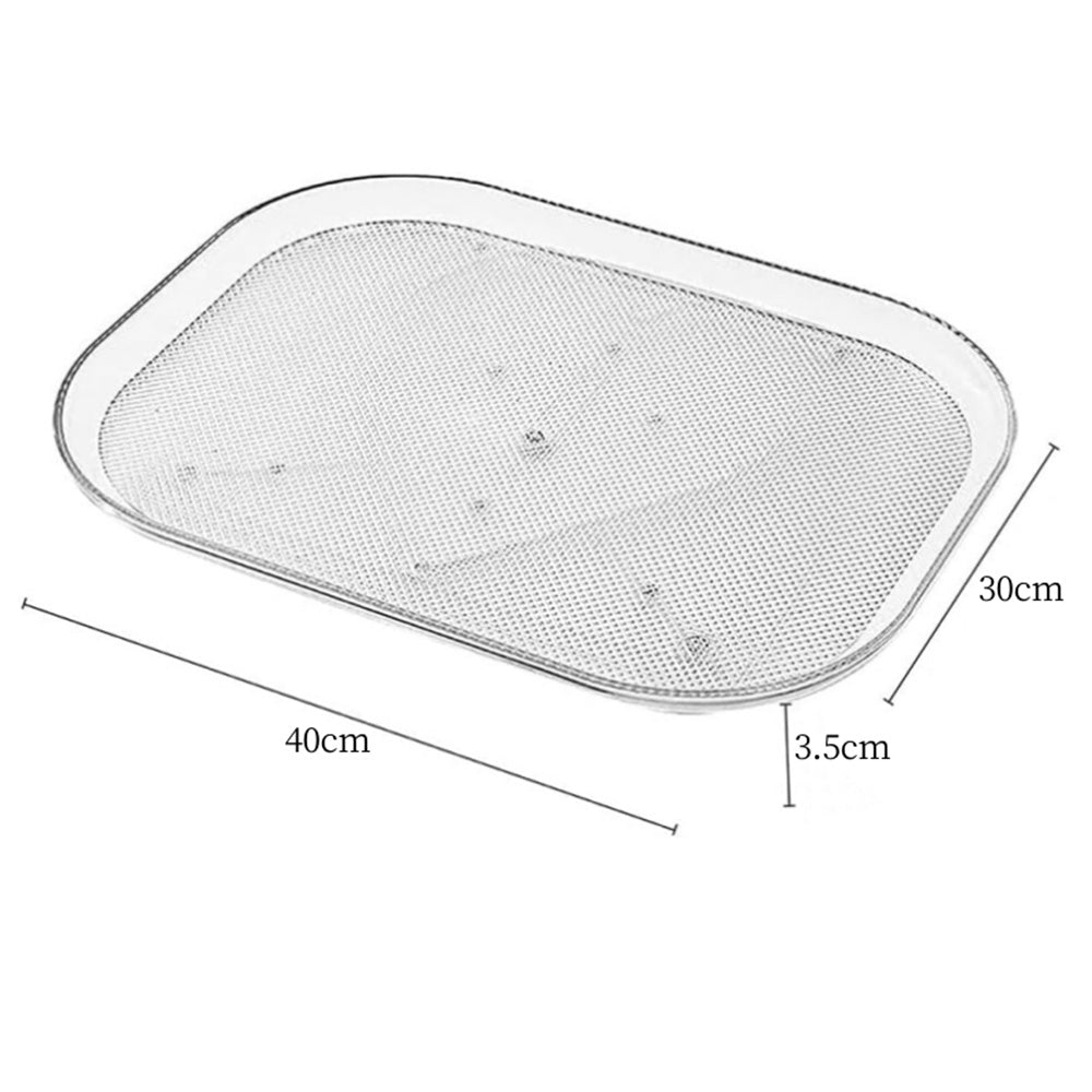 STORFEX Rectangular 360° Turntable Lazy Susan - Optimize Your Fridge Storage_3