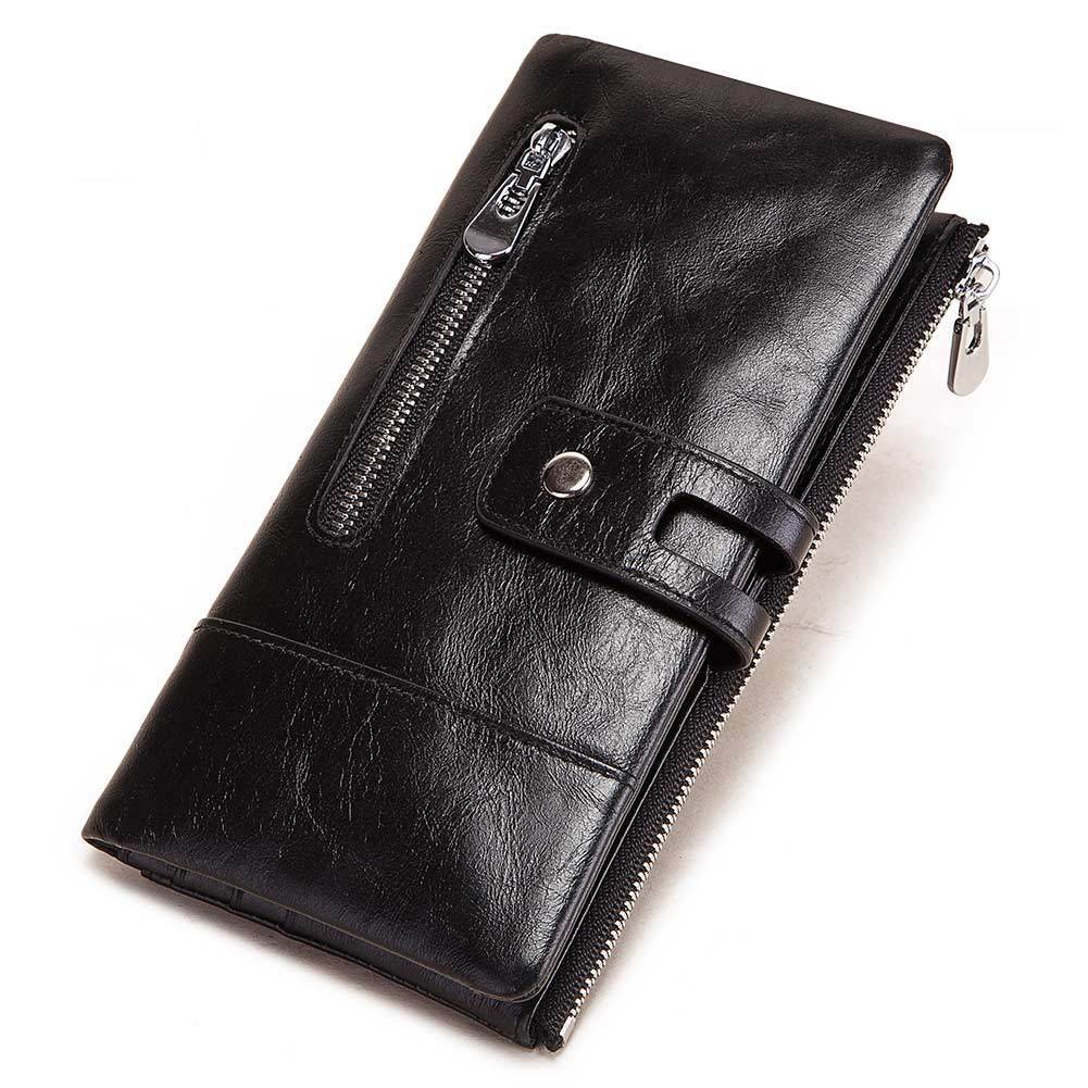 Fashion Ladies Wallets Leather Casual Long Phone Bags First Layer Leather Women's Clutches