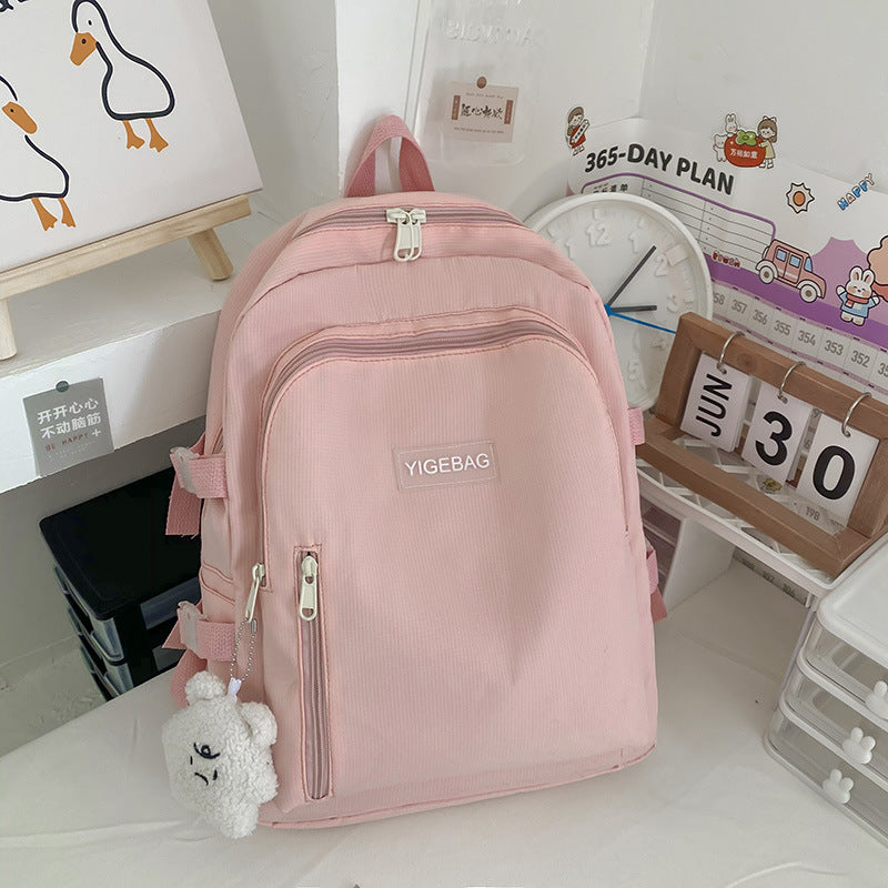 Junior High School Girl Student Bag New Spring Small Fresh Korean Backpack Campus Japanese Fashion Backpack