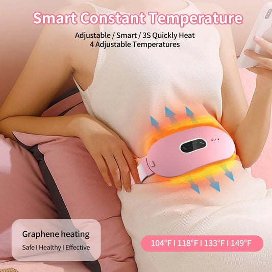 Womon Women in Period Menstrual Heating Pad  Heating Massage Belt  Abdominal Massager Warm Palace Electric Pain Relief Device