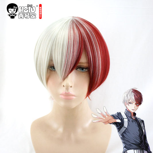 High quality Shoto Todoroki Cosplay Wig My Hero Academy Costume Play Wigs Halloween Costumes Hair