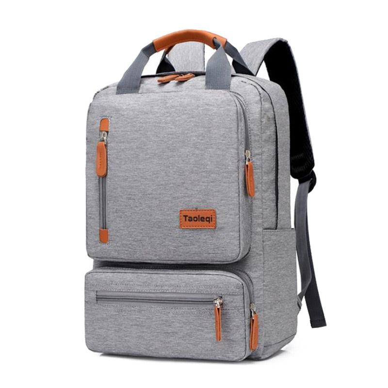 Casual Business Men Computer Backpack Light 15 inch Laptop Bag Waterproof Oxford cloth Lady Anti-theft Travel Backpack Gray