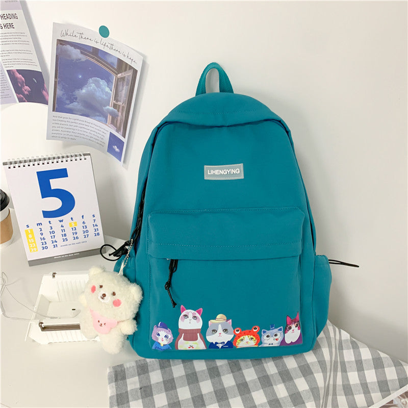 Japanese Fashion Student Backpack Trend Brand Girl Large Capacity Backpack Campus School Bag