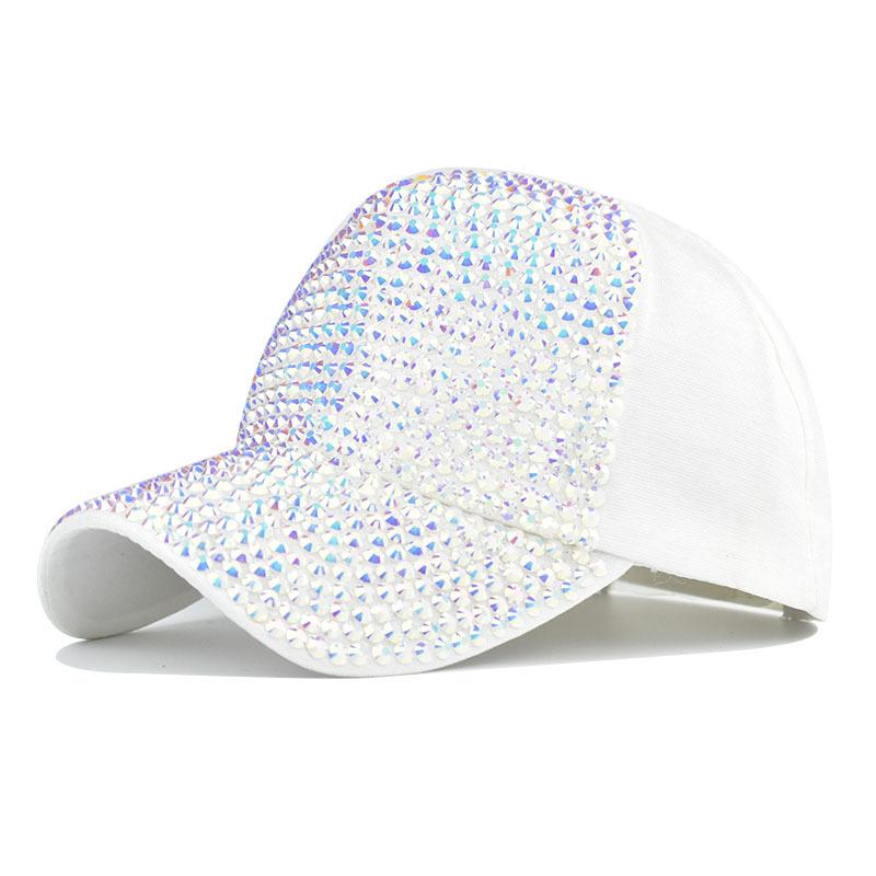 Flash Diamond Baseball Light Board Cap For Women