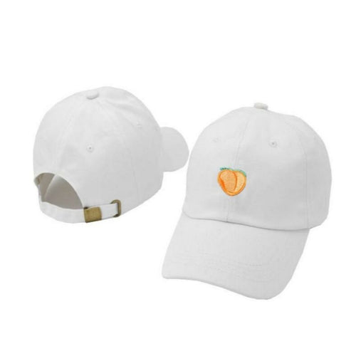 Peach Embroidery Peaked Cap For Women