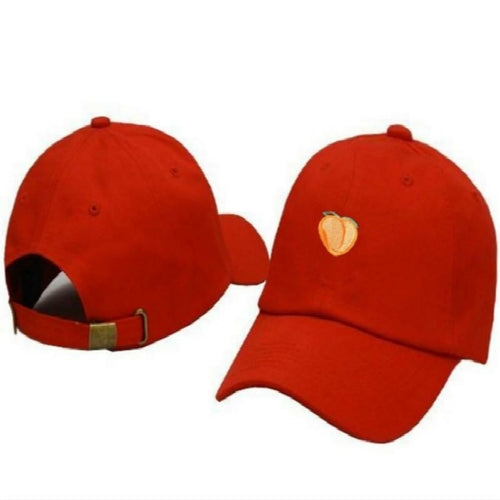 Peach Embroidery Peaked Cap For Women