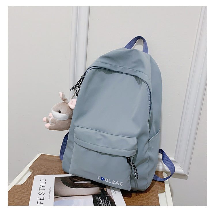 Spring New Street Trend Male And Female Student Schoolbag Simple Large Capacity Backpack Travel Oxford Cloth Bag