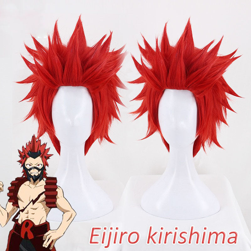 AniHut Eijirou Kirishima Wig Boku No Hero Academia Anime Cosplay Wig Synthetic My Hero Academia/Academy Cosplay Hair Anime Wigs