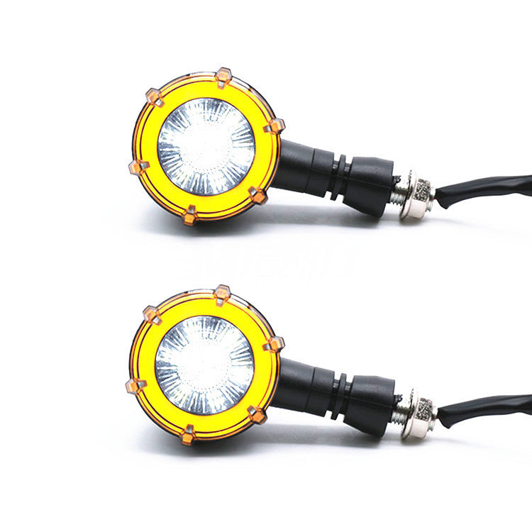 Turn Signal Lights, Motorcycle Modification LED Two-Color Water Indicator Signal