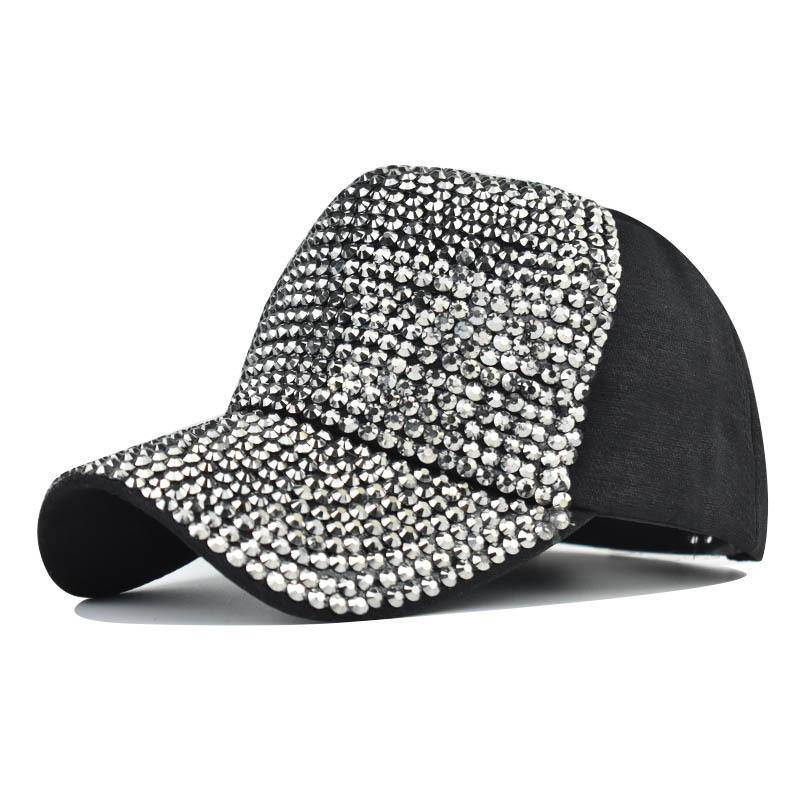 Flash Diamond Baseball Light Board Cap For Women