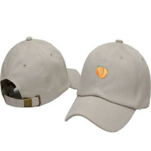 Peach Embroidery Peaked Cap For Women