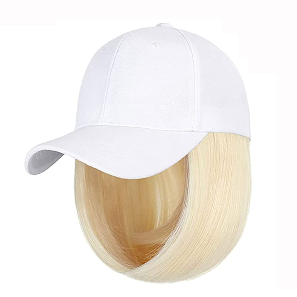 Wig Women's Hooded Wig European and American Personalized Short Straight Hair Chemical Fiber Wig Multi Color Wigs Headcover