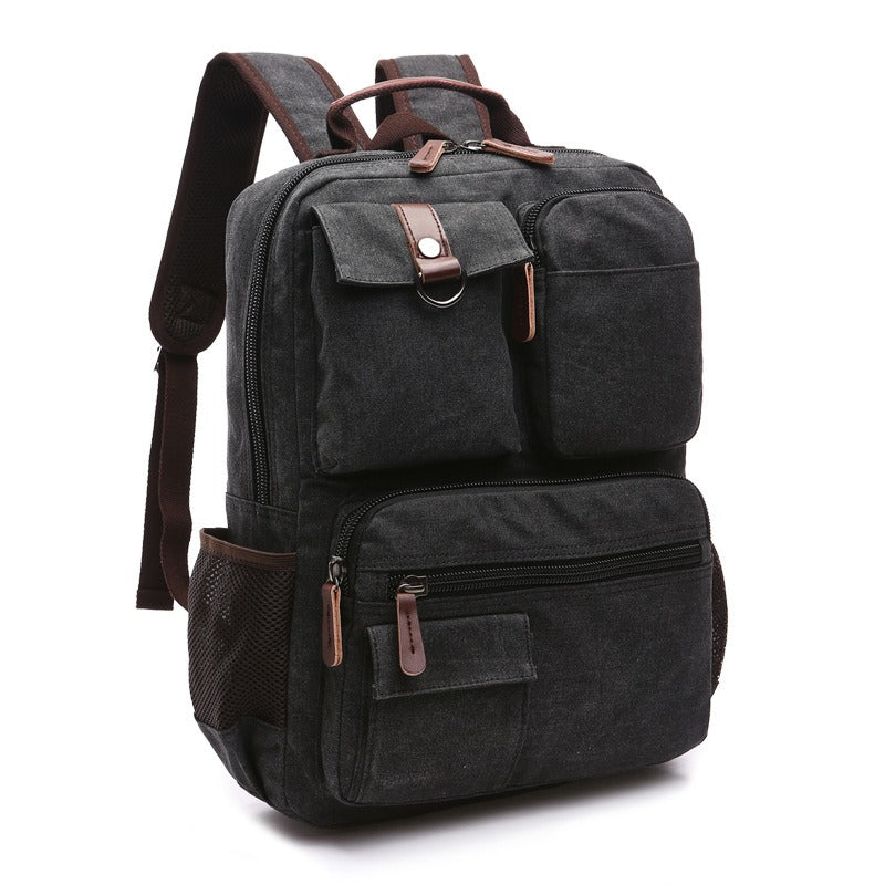 canvas bag rolling backpack canvas backpack odm fahion rucksack waxed canvas backpack for men