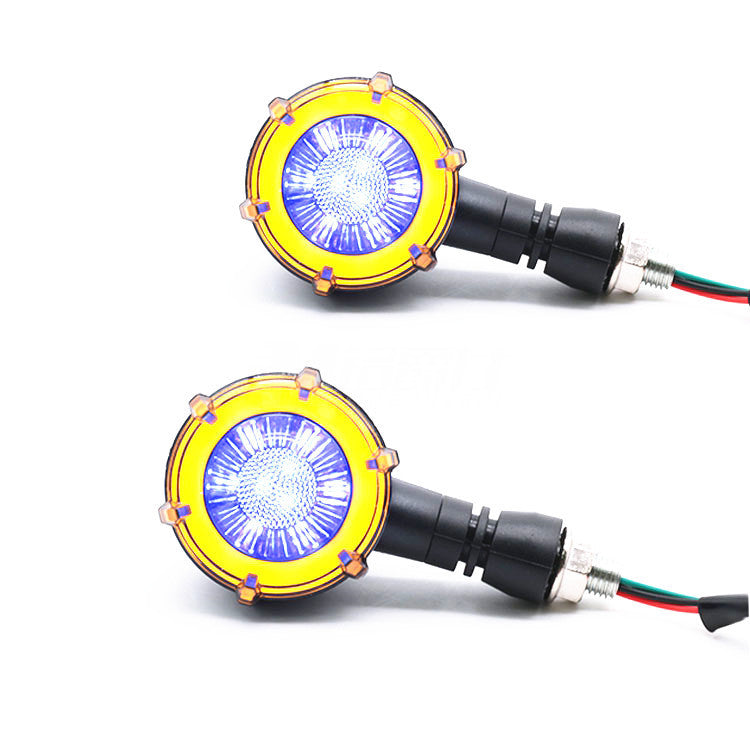 Turn Signal Lights, Motorcycle Modification LED Two-Color Water Indicator Signal