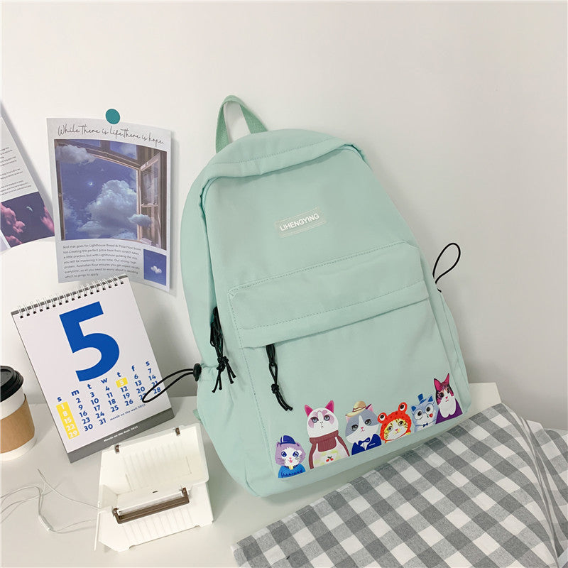 Japanese Fashion Student Backpack Trend Brand Girl Large Capacity Backpack Campus School Bag