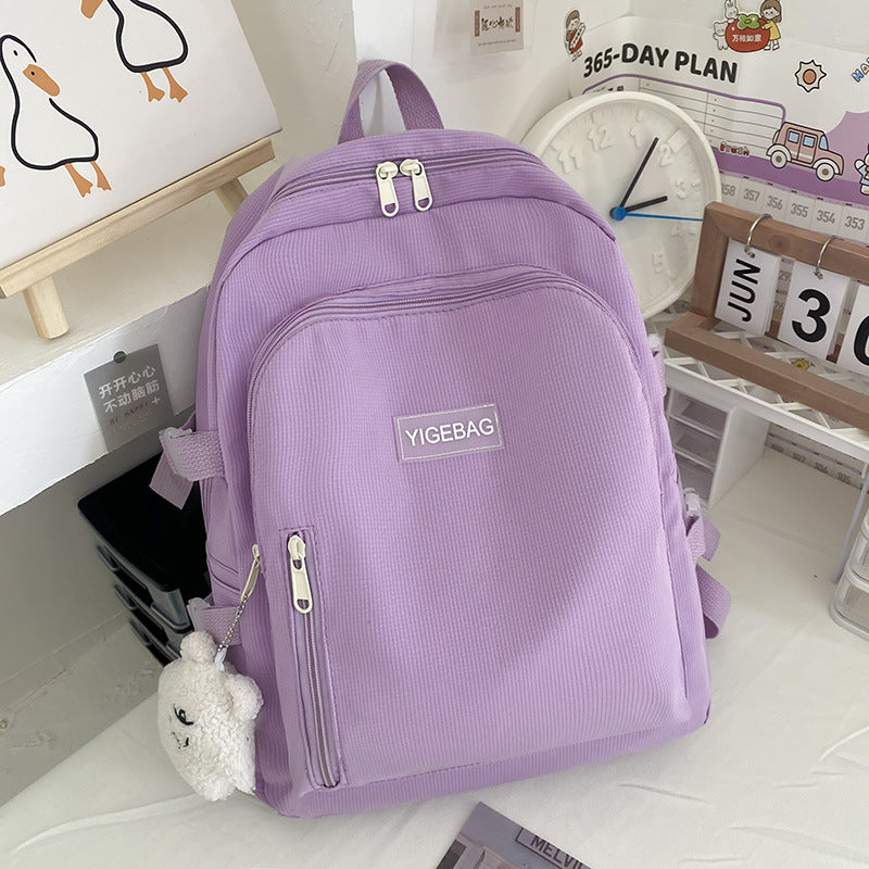 Junior High School Girl Student Bag New Spring Small Fresh Korean Backpack Campus Japanese Fashion Backpack