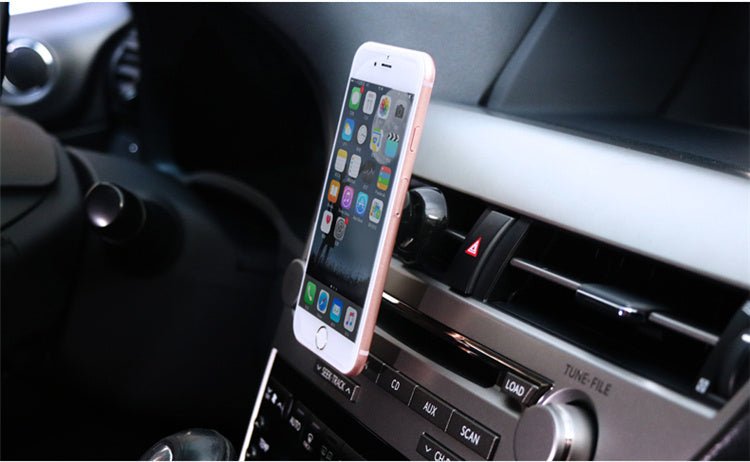 Car mobile phone navigation bracket mobile phone rack outlet magnetic car 360 degree magnetic rotating magnet bracket