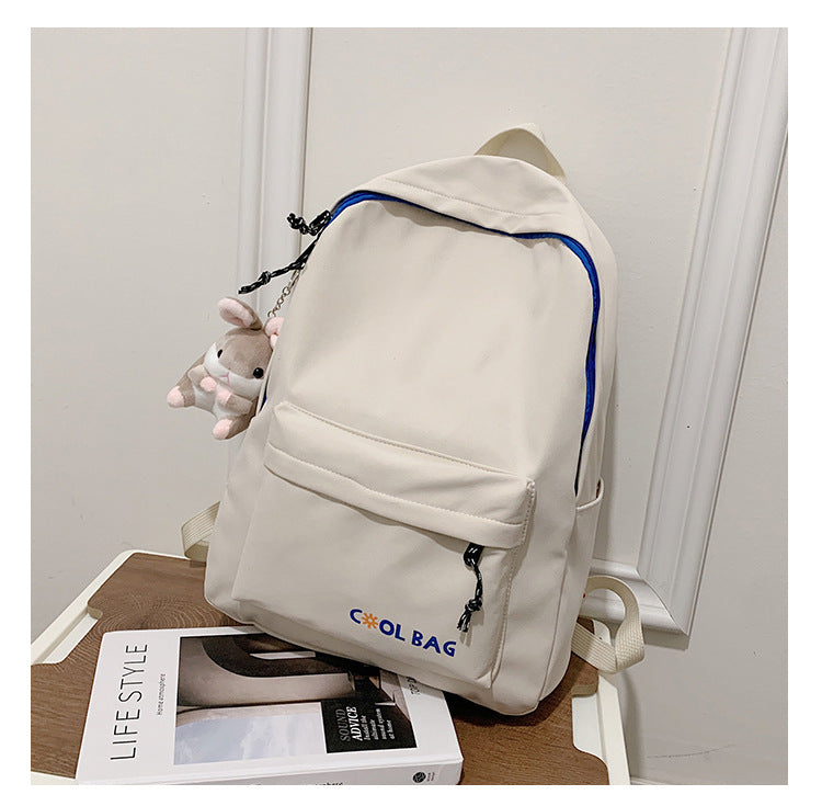 Spring New Street Trend Male And Female Student Schoolbag Simple Large Capacity Backpack Travel Oxford Cloth Bag