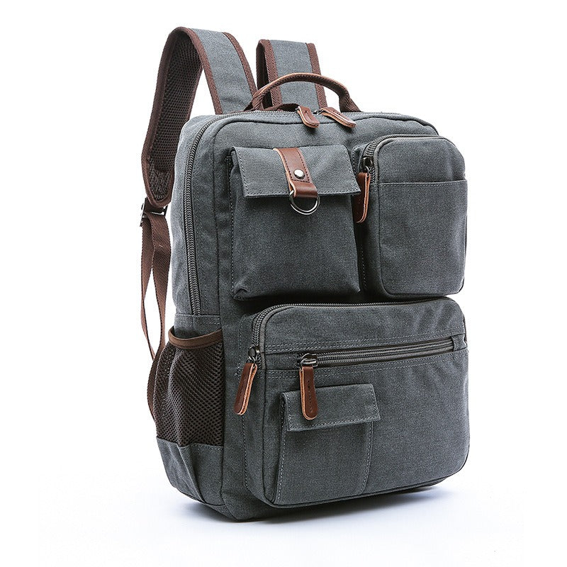 canvas bag rolling backpack canvas backpack odm fahion rucksack waxed canvas backpack for men