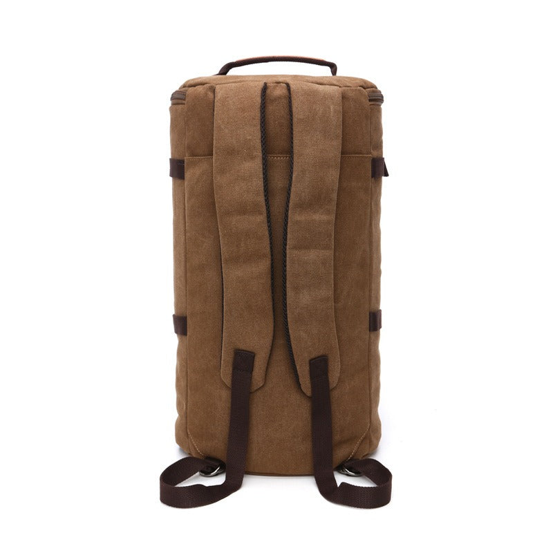 Men Travel Backpack Male Canvas Luggage Duffel Cylinder Bag Mountaineering Hiking Backpack For Men