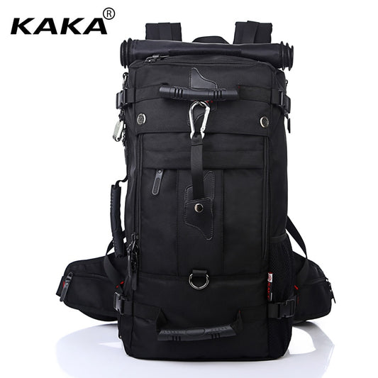 KAKA Men Backpack Travel Bag Large Capacity Versatile Utility Mountaineering Multifunctional Waterproof Backpack Luggage Bag