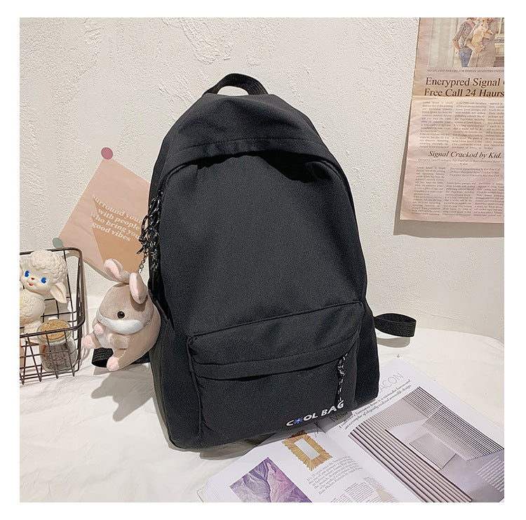 Spring New Street Trend Male And Female Student Schoolbag Simple Large Capacity Backpack Travel Oxford Cloth Bag