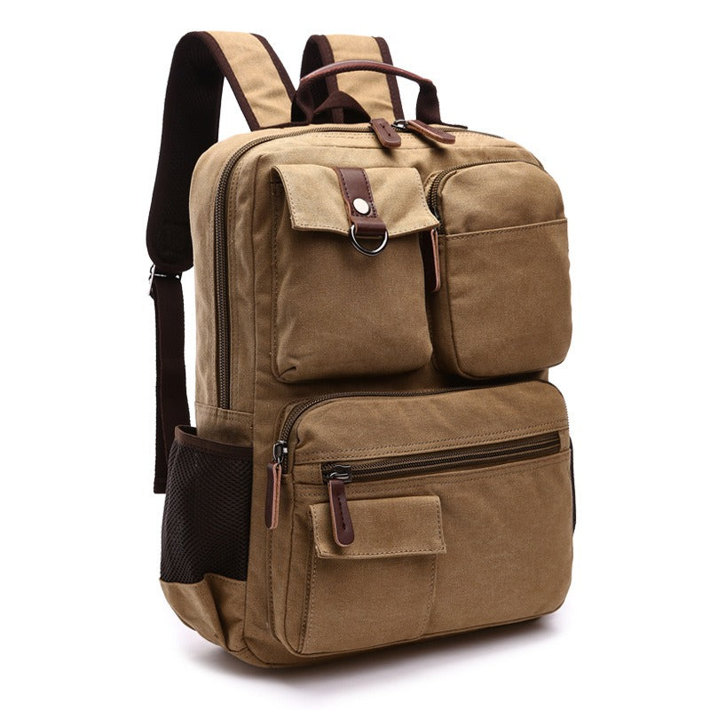 canvas bag rolling backpack canvas backpack odm fahion rucksack waxed canvas backpack for men