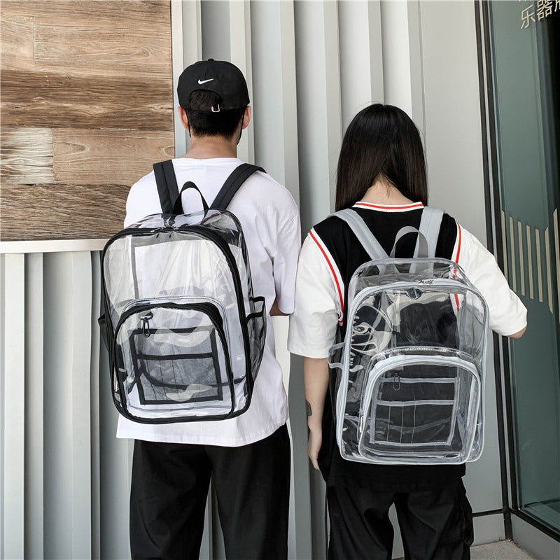 Transparent Backpack PVC Backpack PVC Schoolbag Large Capacity Student Schoolbag