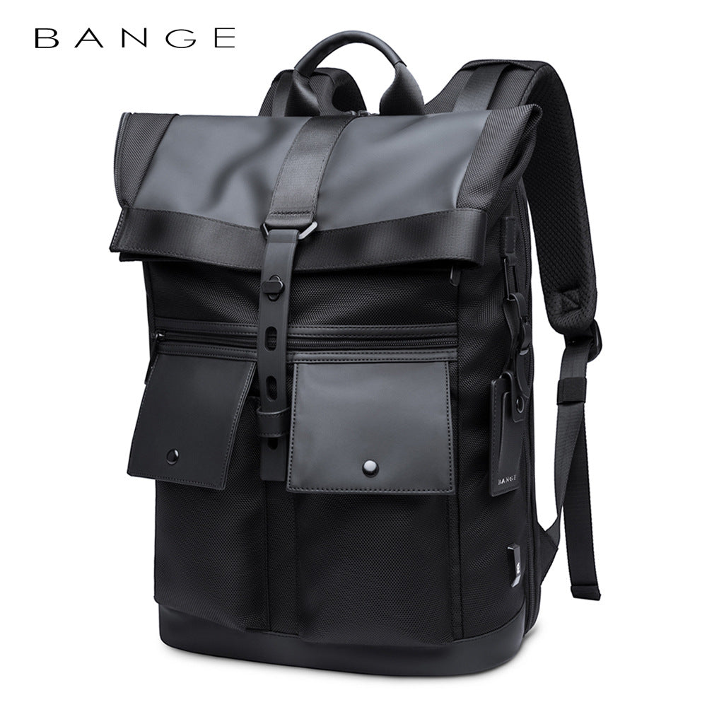 New BANGE Backpack Men's Casual Business Backpack Travel Large Capacity Backpack Student Schoolbag Backpac