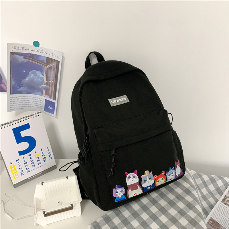 Japanese Fashion Student Backpack Trend Brand Girl Large Capacity Backpack Campus School Bag