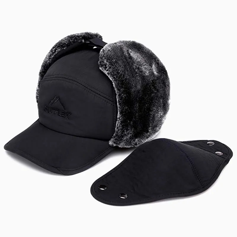 Winter Warm Bomber Hats Men Women Fashion Ear Protection Face