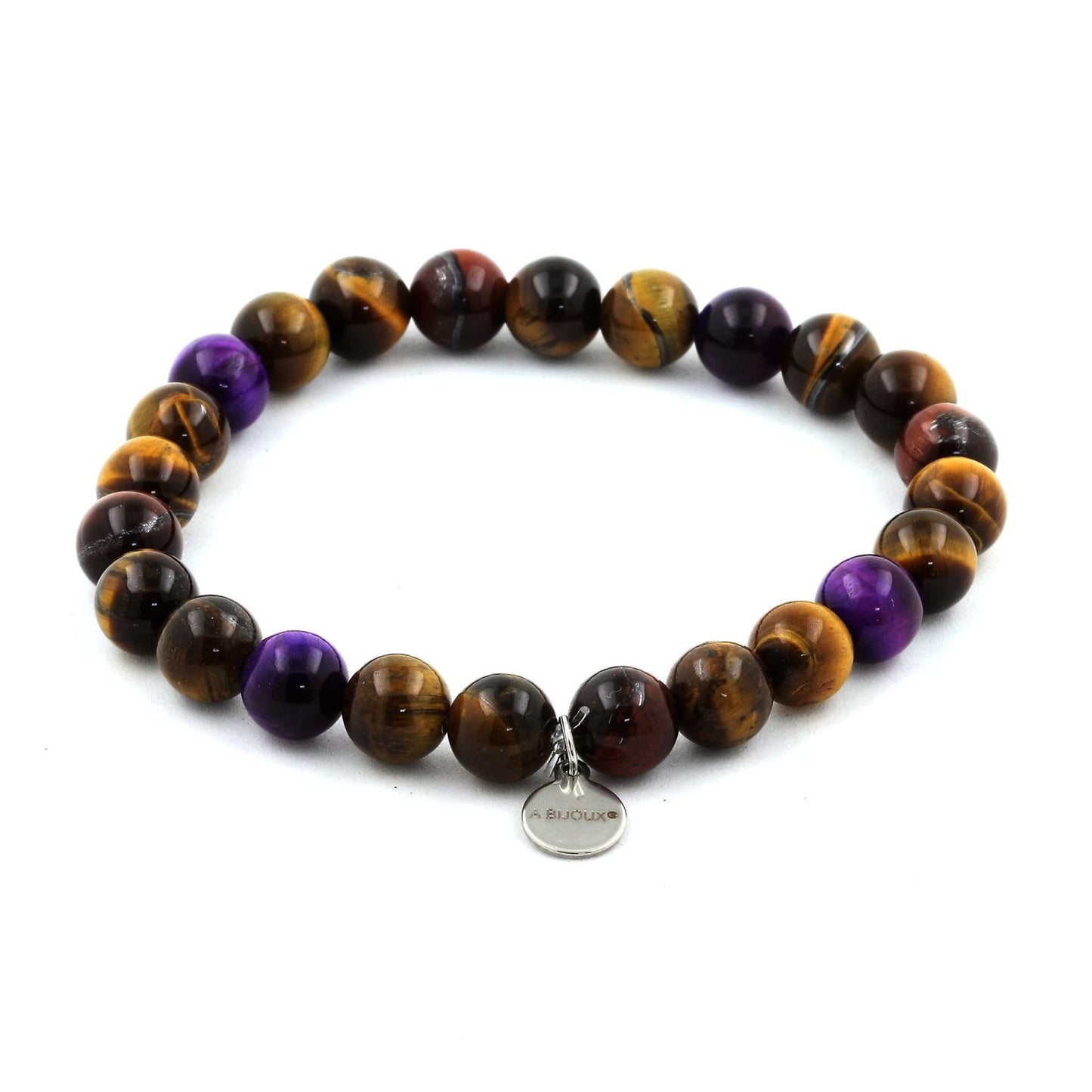 Tiger's Eye + Red Tiger's Eye + Purple Tiger's Eye Bracelet