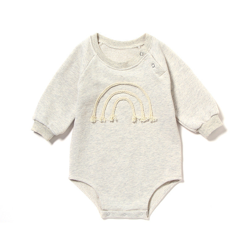 Spring And Autumn Romper R Baby Long Sleeve Waffle