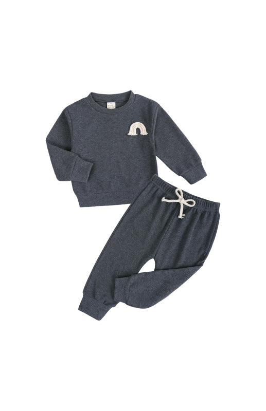 Children's Pit Strip Pullover Long Sleeve Pyjama Sets